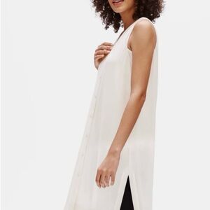 🤍 EILEEN FISHER SILK TUNIC DRESS — XS